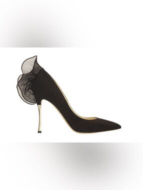 Nicholas Kirkwood Black Suede Pointed Toe Pumps